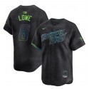 Tampa Bay Rays #8 Brandon Lowe Charcoal 2024 City Connect Limited Stitched Jersey