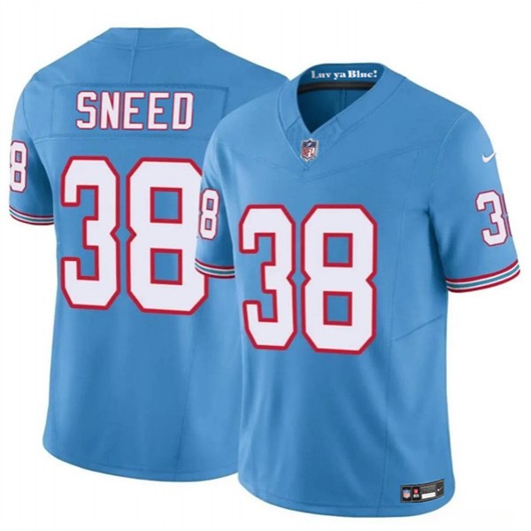 Tennessee Titans #38 L'Jarius Sneed Blue 2024 F.U.S.E. Throwback Vapor Limited Stitched Jersey