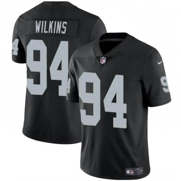 Las Vegas Raiders #94 Christian Wilkins Black Vapor Stitched Jersey