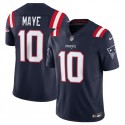 New England Patriots #10 Drake Maye Navy 2024 Draft F.U.S.E. Vapor Limited Stitched Jersey