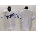 Kansas City Royals Blank White Cool Base Stitched Jersey