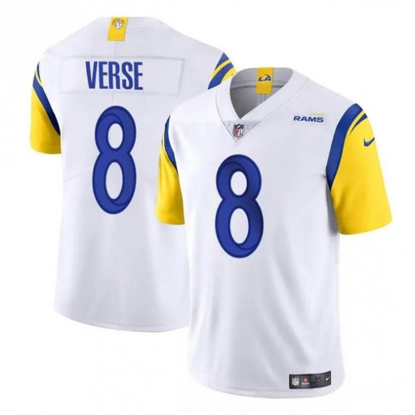 Los Angeles Rams #8 Jared Verse White 2024 Draft Vapor Untouchable Stitched Jersey