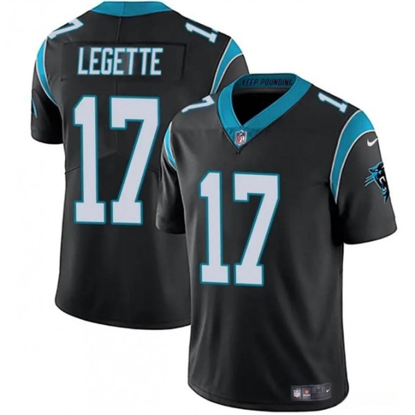Carolina Panthers #17 Xavier Legette Black 2024 Draft Vapor Limited Stitched Jersey