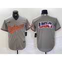 Baltimore Orioles Gray Team Big Logo Cool Base Stitched Jersey