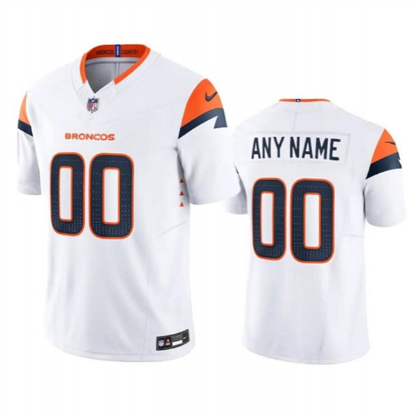 Denver Broncos Custom White 2024 F.U.S.E. Vapor Limited Stitched Jersey