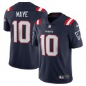 New England Patriots #10 Drake Maye Navy 2024 Draft Vapor Limited Stitched Jersey