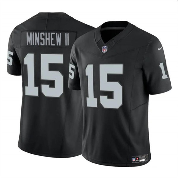 Las Vegas Raiders #15 Gardner Minshew II Black 2024 F.U.S.E. Stitched Jersey