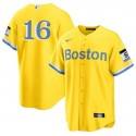 Boston Red Sox #16 Jarren Duran Gold City Connect Stitched Jersey