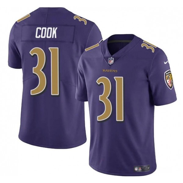 Baltimore Ravens #31 Dalvin Cook Purple Color Rush Vapor Limited Jersey