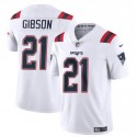 New England Patriots #21 Antonio Gibson White Vapor Limited Stitched Jersey