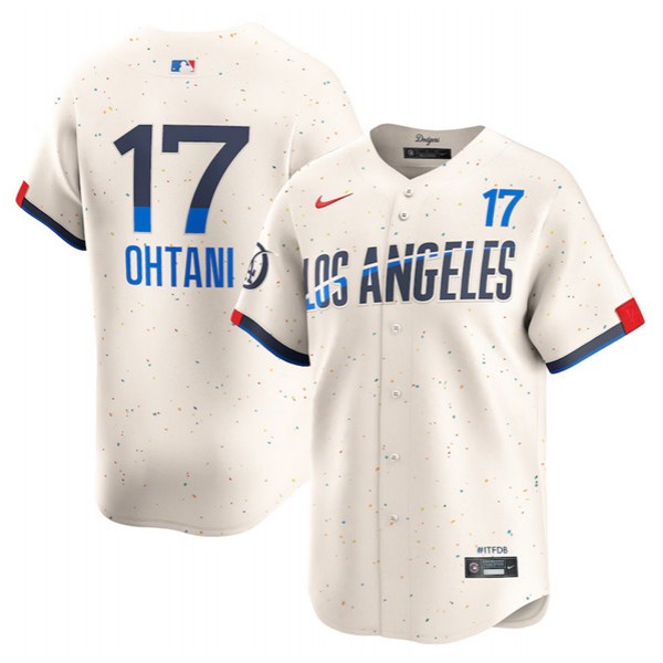 Brooklyn Dodgers #17 Shohei Ohtani Cream 2024 City Connect Limited Stitched Jersey