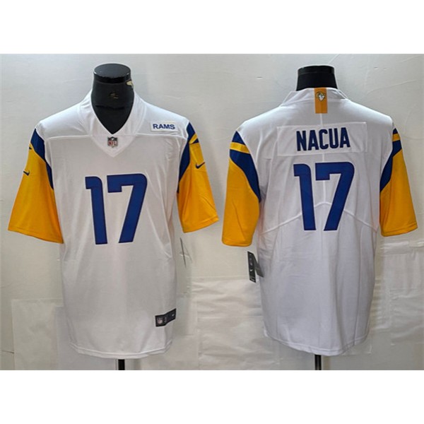 Los Angeles Rams #17 Puka Nacua White Vapor Untouchable Limited Stitched Jersey