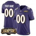 Baltimore Ravens Custom Purple 2023 F.U.S.E. AFC North Champions Vapor Limited Jersey