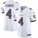Baltimore Ravens #4 Zay Flowers White 2023 F.U.S.E. Vapor Limited Jersey