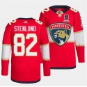 Florida Panthers #82 Kevin Stenlund Red Home 2024 Stanley Cup Champions Stitched Jersey