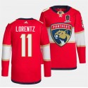 Florida Panthers #11 Steven Lorentz Red Home 2024 Stanley Cup Champions Stitched Jersey