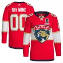 Florida Panthers Activee Player Custom Red Home 2024 Stanley Cup Champions Stitched Jersey