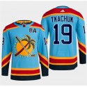 Florida Panthers #19 Matthew Tkachuk Blue 2024 Stanley Cup Final Patch Reverse Retro Stitched Jersey
