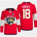 Florida Panthers #18 Steven Lorentz Red 2024 Stanley Cup Final Patch Stitched Jersey