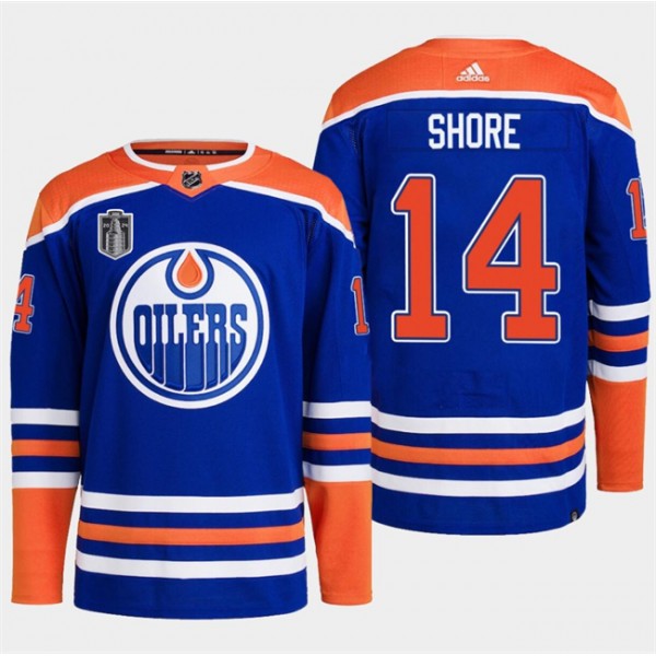 Edmonton Oilers #14 Mattias Ekholm Royal 2024 Stanley Cup Final Patch Stitched Jersey