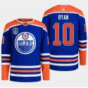 Edmonton Oilers #10 Derek Ryan Royal 2024 Stanley Cup Final Patch Stitched Jersey
