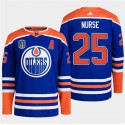 Edmonton Oilers #25 Darnell Nurse Royal 2024 Stanley Cup Final Patch Stitched Jersey