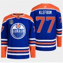 Edmonton Oilers #77 Oscar Klefbom Royal 2024 Stanley Cup Final Patch Stitched Jersey