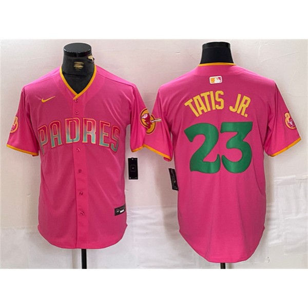 San Diego Padres #23 Fernando Tatis Jr. Pink Cool Base Stitched Jersey