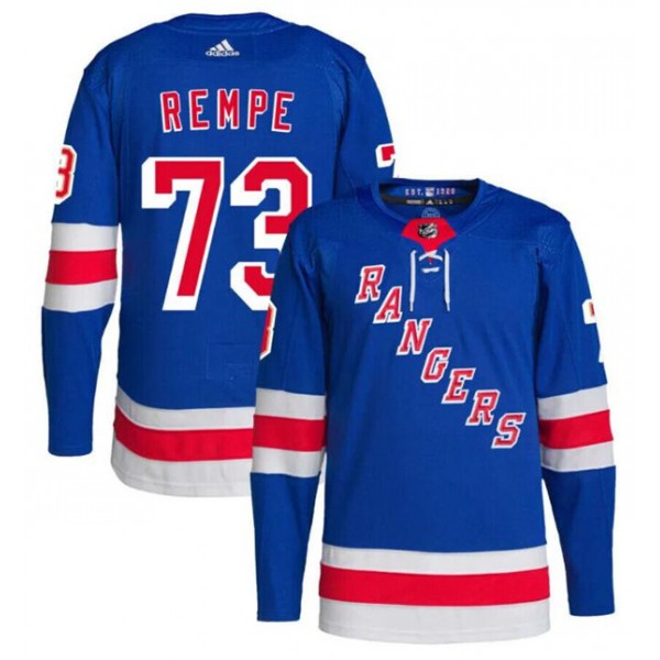 New York Rangers #73 Matt Rempe Royal Stitched Jersey