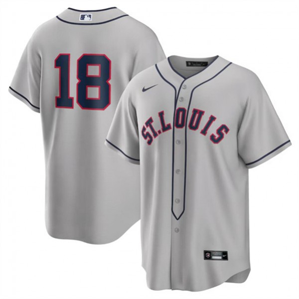 St. Louis Cardinals #18 Jordan Walker Gray 2024 Rickwood Classic Stitched Jersey