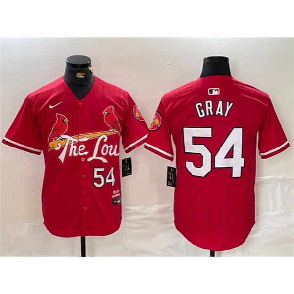 St. Louis Cardinals #54 Sonny Gray Red 2024 City Connect Stitched Jersey