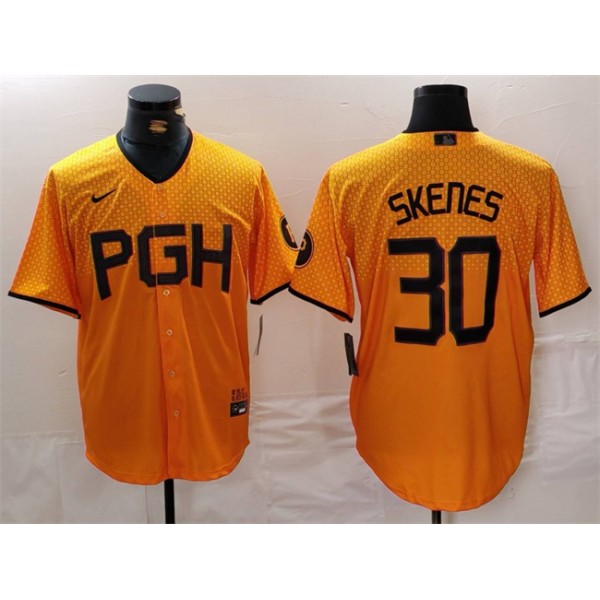 Pittsburgh Pirates #30 Paul Skenes Gold City Connect Stitched Jersey