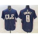 Cleveland Guardians #0 Andrés Giménez Navy 2024 City Connect Limited Stitched Jersey