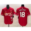 St. Louis Cardinals #18 Jordan Walker Red 2024 City Connect Limited Stitched Jersey
