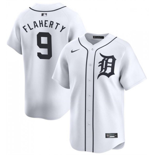 Detroit Tigers #9 Jack Flaherty White 2024 Home Limited Stitched Jersey