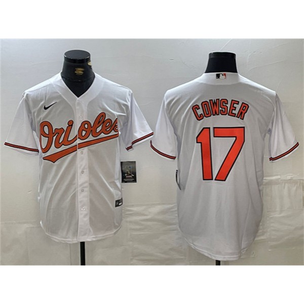 Baltimore Orioles #17 Colton Cowser White Cool Base Stitched Jersey