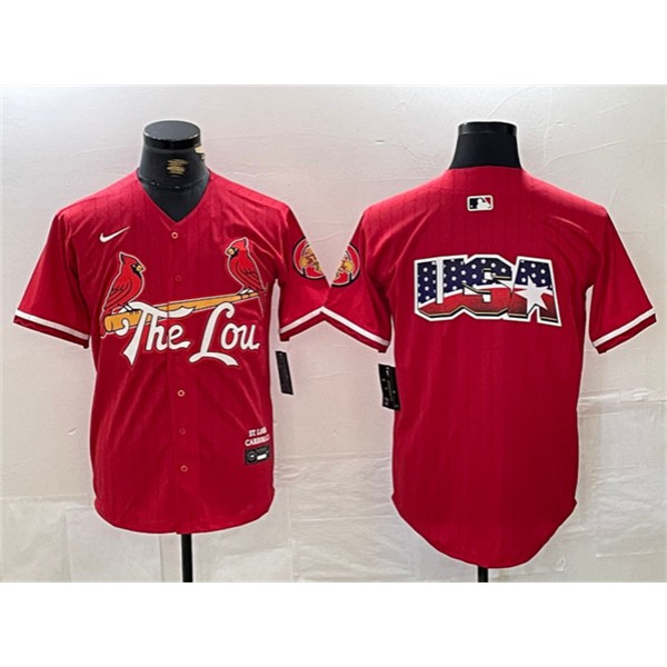 St. Louis Cardinals Team Big Logo Red 2024 City Connect Limited Stitched Jersey