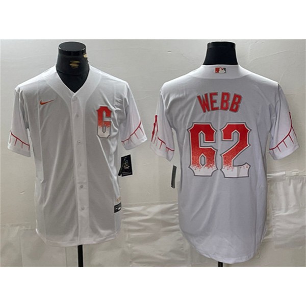 San Francisco Giants #62 Logan Webb White City Connect Cool Base Stitched Jersey