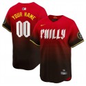 Philadelphia Phillies Custom Red 2024 City Connect Limited Stitched Jersey