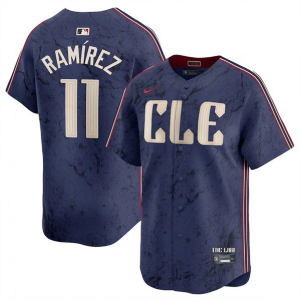 Cleveland Guardians #11 José Ramírez Navy 2024 City Connect Limited Stitched Jersey