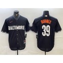 Baltimore Orioles #39 Corbin Burnes Black 2023 City Connect Cool Base Stitched Jersey