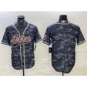 Houston Astros Blank Gray Camo With Patch Cool Base Stitched Jersey