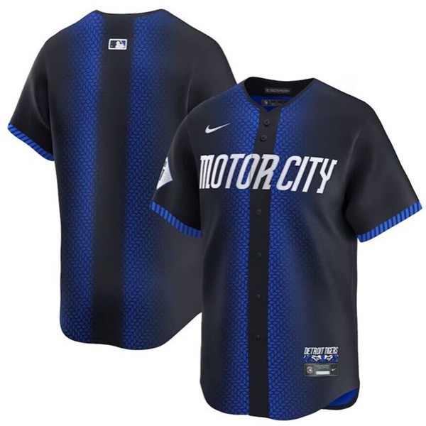 Detroit Tigers Blank 2024 Navy City Connect Cool Base Limited Stitched Jersey