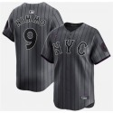 New York Mets #9 Brandon Nimmo Graphite 2024 City Connect Limited Stitched Jersey