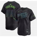 Tampa Bay Rays Custom Charcoal 2024 City Connect Limited Stitched Jersey