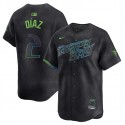 Tampa Bay Rays #2 Yandy Díaz Charcoal 2024 City Connect Limited Stitched Jersey
