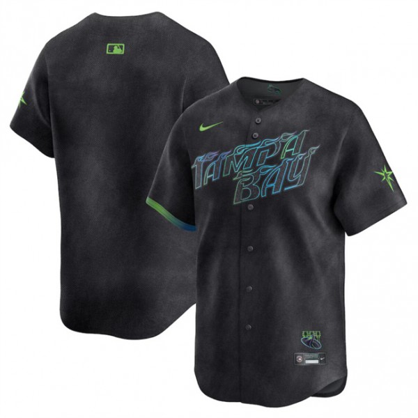 Tampa Bay Rays Blank Charcoal 2024 City Connect Limited Stitched Jersey