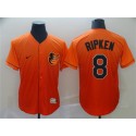 Baltimore Orioles #8 Cal Ripken Jr. Orange Fade Stitched Jersey