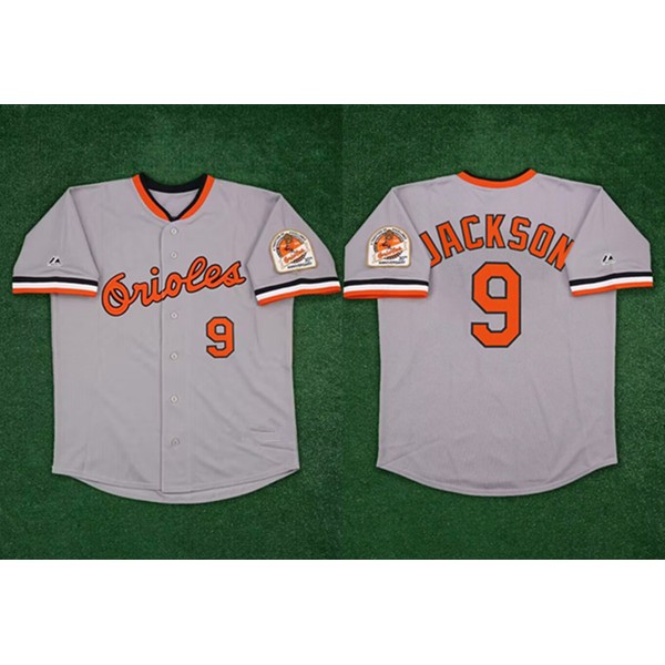 Baltimore Orioles #9 Reggie Jackson Gray 1984 Cooperstown 30th Anniversary Stitched Jersey