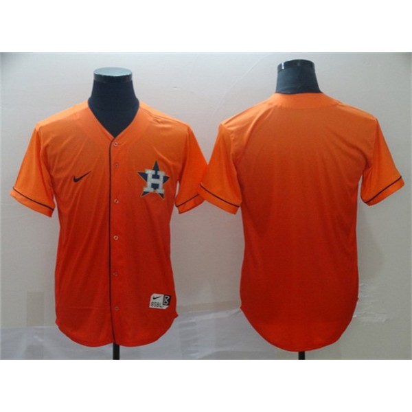 Houston Astros Blank Orange Fade Stitched Jersey
